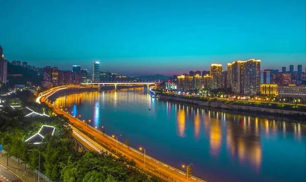 Vista Panorámica Del Paisaje Urbano Con Rascacielos — Foto de Stock