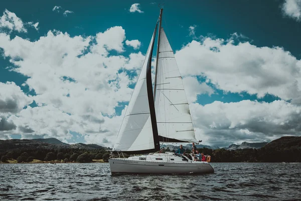 sailing boat in the sea.