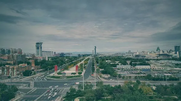 Vista Aérea Ciudad Frankfurt Main Alemania — Foto de Stock