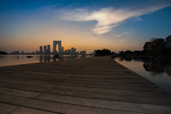 Hermoso Atardecer Sobre Mar — Foto de Stock