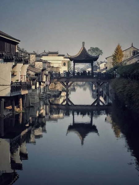 beautiful chinese architecture in the morning