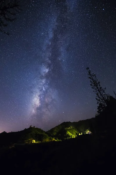 Astrología Galaxia Vía Láctea Cielo Nocturno Estrellas — Foto de Stock