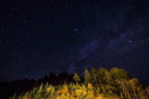 Cielo Nocturno Con Estrellas Nebulosa Astronómica — Foto de Stock