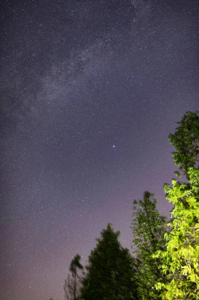 Sternenhimmel Glühende Sterne Weltraumnebel — Stockfoto