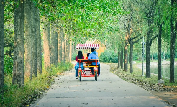 Familia Caminando Parque —  Fotos de Stock