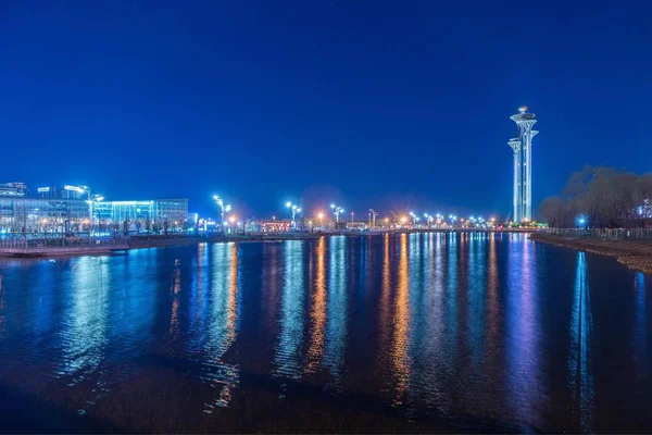 Vista Nocturna Ciudad Seúl Corea — Foto de Stock