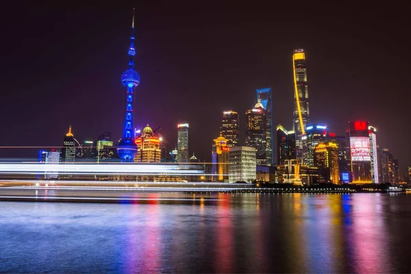 夜の上海スカイライン ニューヨーク — ストック写真