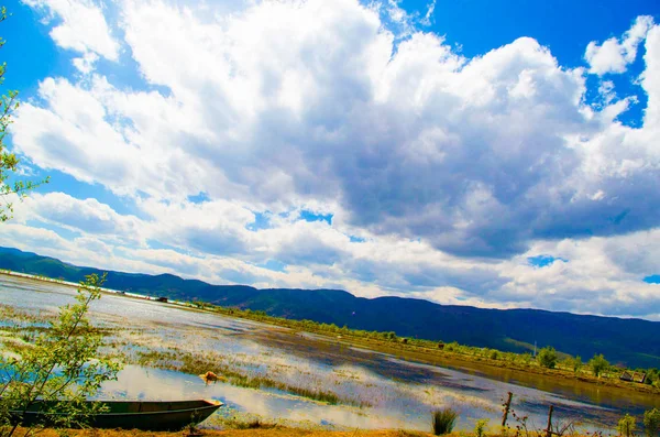 Magníficos Ríos Montañas Fondo — Foto de Stock