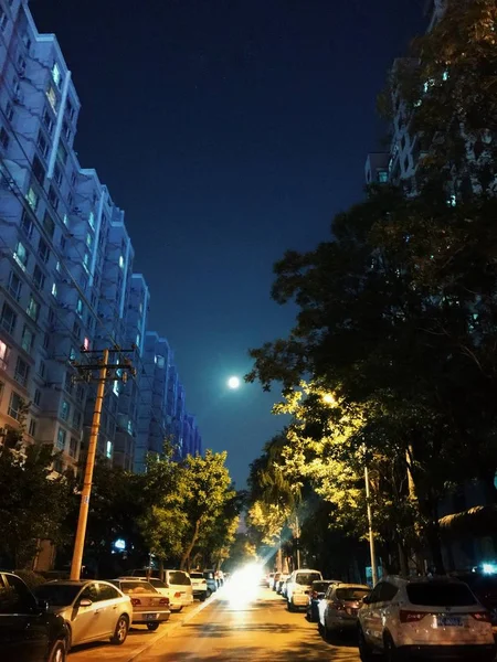 Vista Nocturna Ciudad — Foto de Stock
