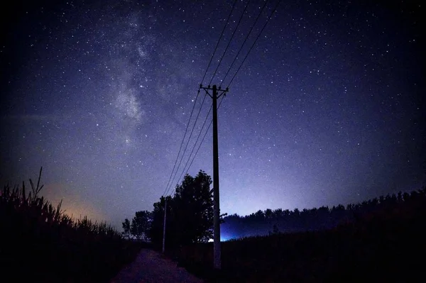 Céu Estrelado Bonito Noite — Fotografia de Stock
