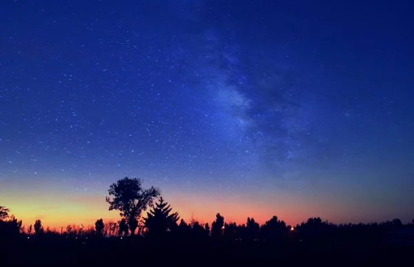 Astrología Cielo Nocturno Con Estrellas — Foto de Stock