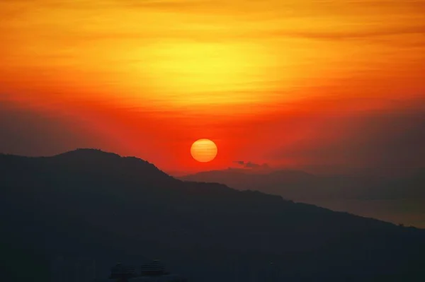 Vista Hermosa Puesta Sol — Foto de Stock