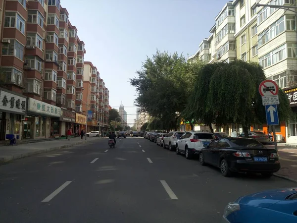 Vista Ciudad Las Calles Madrid España — Foto de Stock