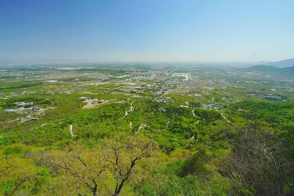 Prachtig Landschap Met Mist Hemel — Stockfoto