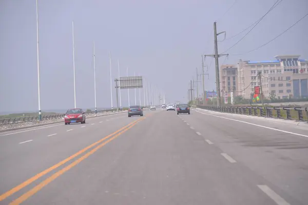 Carretera Urbana Con Coches Autopista — Foto de Stock