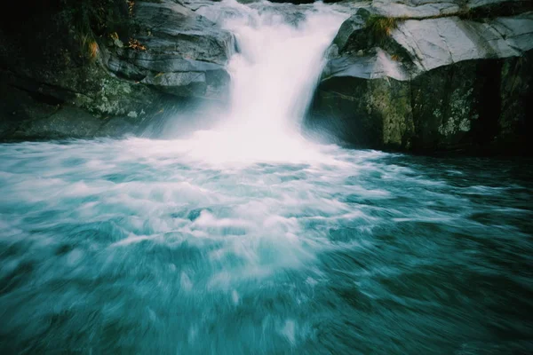 beautiful waterfall in the sea.