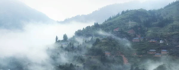 Vista Las Montañas Niebla — Foto de Stock