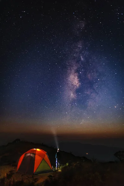 Vía Láctea Noche — Foto de Stock