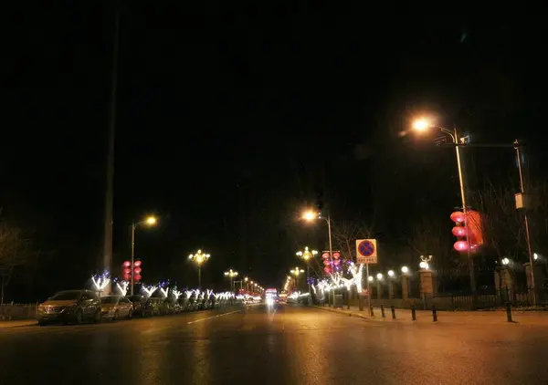 Hermosa Vista Nocturna Ciudad — Foto de Stock