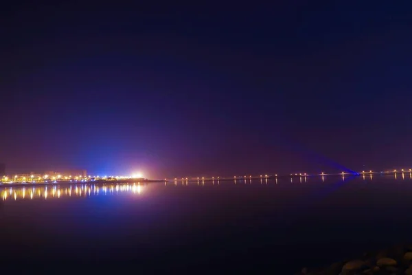 Paisaje Nocturno Con Arco Iris Puesta Sol — Foto de Stock