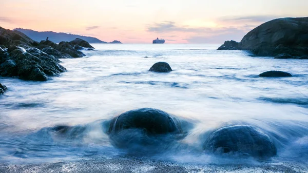 Hermosa Puesta Sol Sobre Mar Naturaleza — Foto de Stock