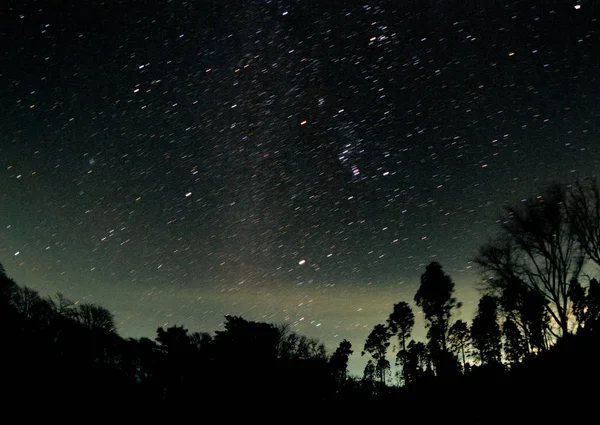 Cielo Nocturno Con Estrellas Estrellado — Foto de Stock