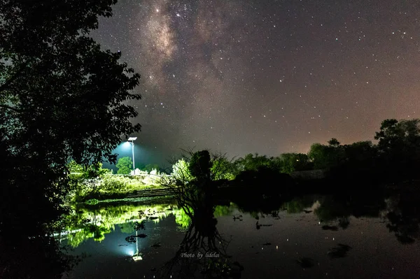 galaxy in the night sky.