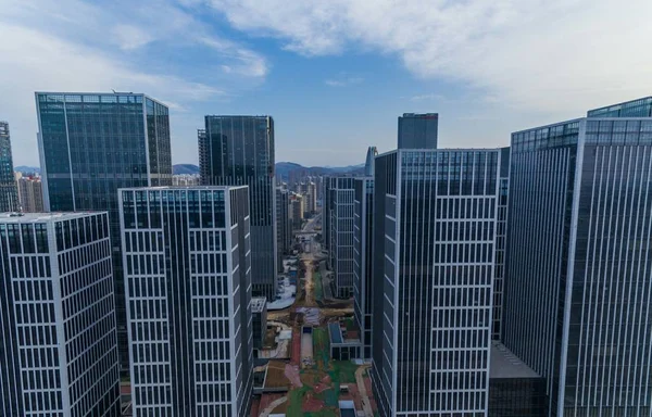 Skyline Con Rascacielos Edificios Modernos — Foto de Stock