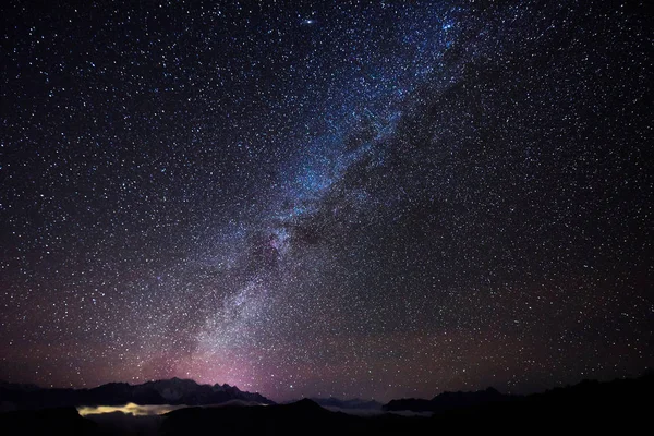 Hermoso Cielo Nocturno Vía Láctea — Foto de Stock