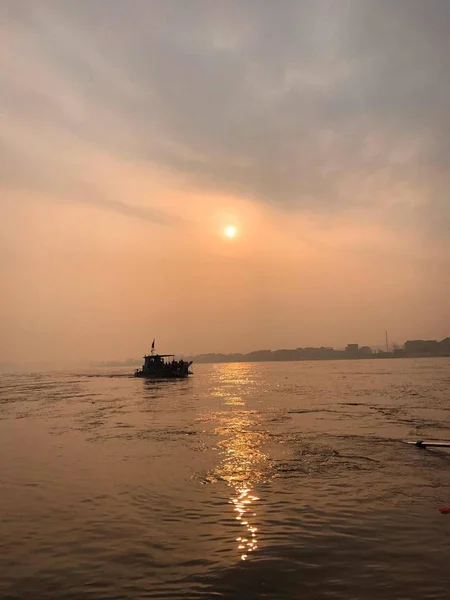 Hermosa Puesta Sol Sobre Mar Naturaleza — Foto de Stock