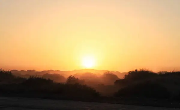 Sonnenuntergang Über Dem See Morgen — Stockfoto
