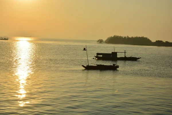 Hermoso Atardecer Lago — Foto de Stock