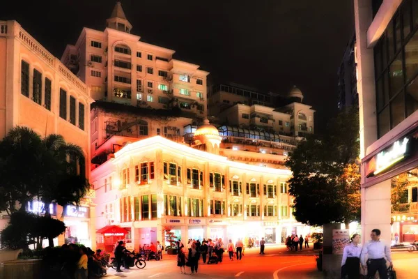 Vista Nocturna Ciudad Mónaco — Foto de Stock