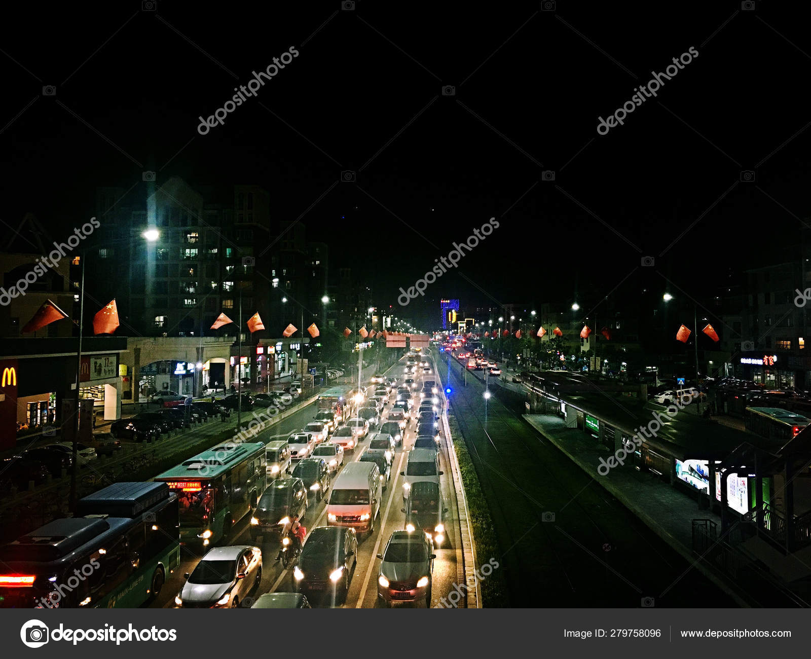 Pemandangan Malam Kota  Saat  Senja   Stok Foto Editorial 