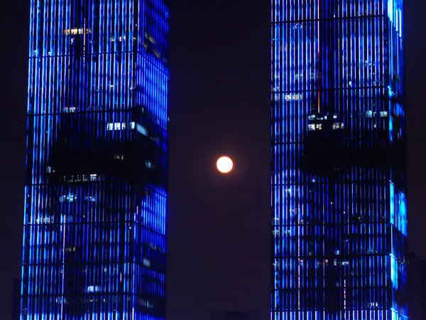 Vista Nocturna Ciudad — Foto de Stock