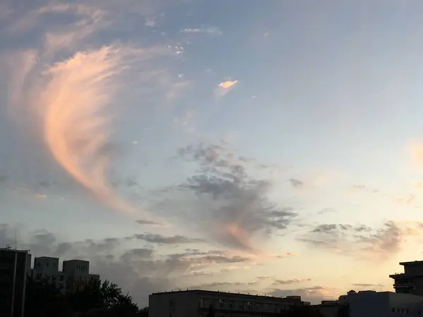 Puesta Sol Sobre Ciudad Ciudad Del Estado Israel — Foto de Stock