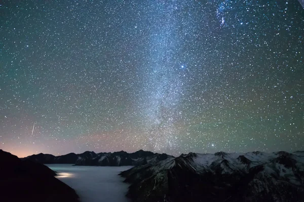 Galaxia Vía Láctea Cielo Nocturno — Foto de Stock