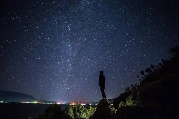 Красиве Нічне Небо Астрономія — стокове фото
