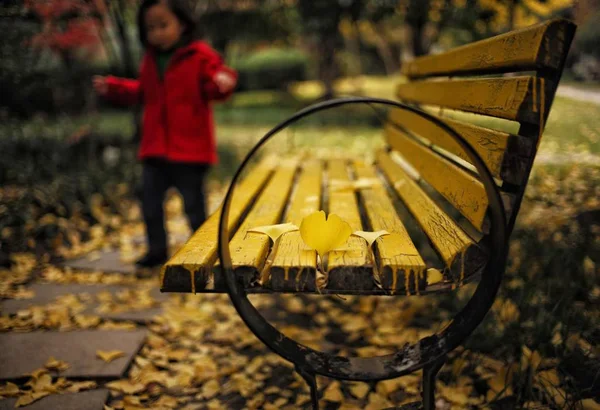 Mladá Žena Červených Šatech Kolem Parku — Stock fotografie