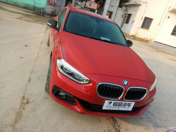 Coche Rojo Carretera — Foto de Stock