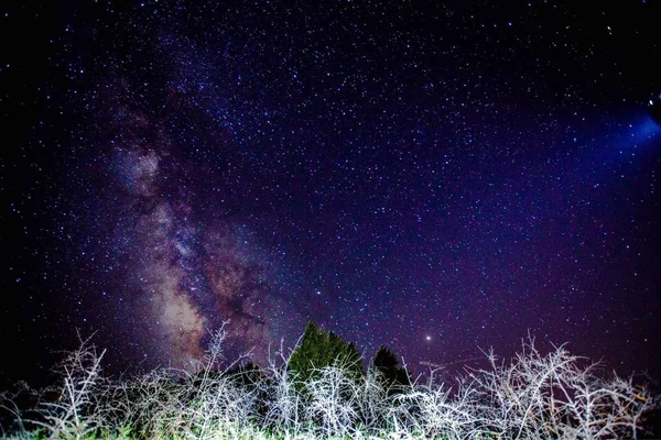 Galaxia Vía Láctea Cielo Nocturno — Foto de Stock