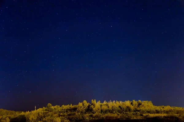 Cielo Notturno Con Stelle Astronomia — Foto Stock