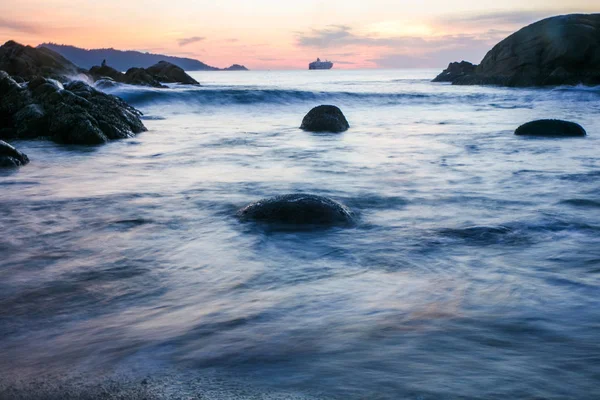 Hermoso Atardecer Sobre Mar — Foto de Stock