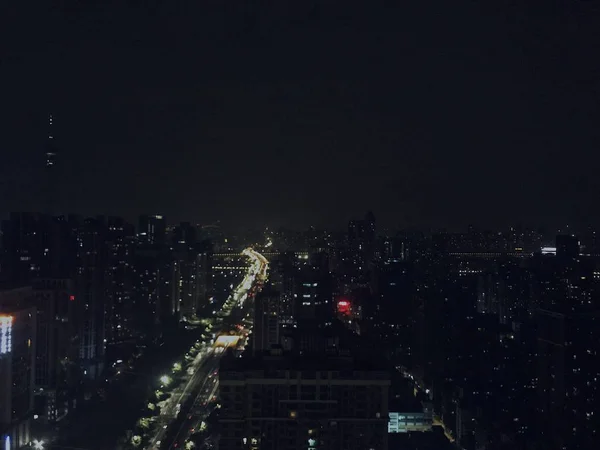 Vista Nocturna Ciudad Del Nuevo Año — Foto de Stock