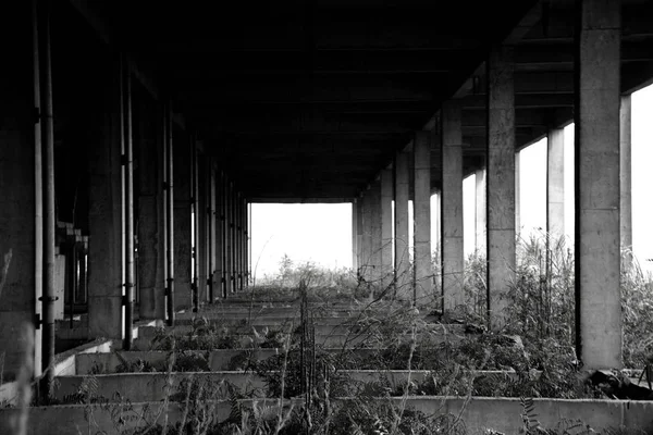 Ruinas Una Fábrica Industrial Muy Contaminada — Foto de Stock