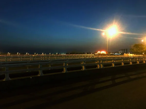 Vista Nocturna Ciudad — Foto de Stock