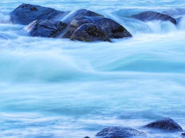 beautiful landscape with rocks and waves