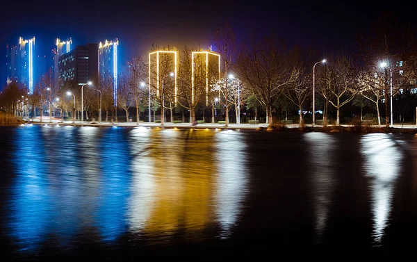 Hermosa Vista Nocturna Ciudad — Foto de Stock