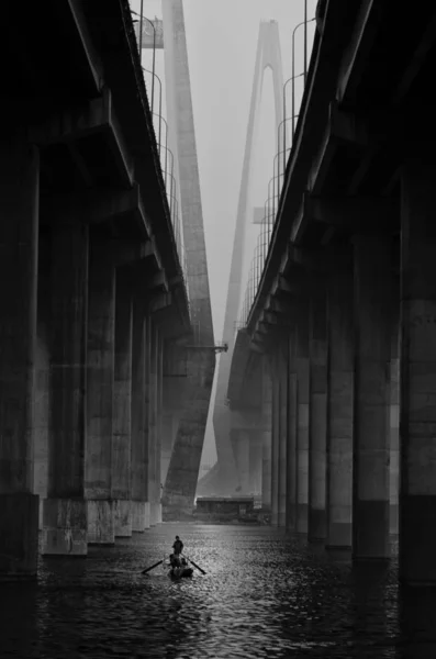 black and white photo of street scene