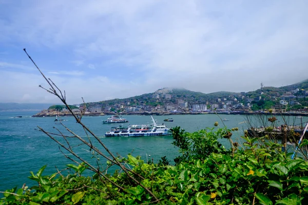 Vue Sur Île Ville Mer Méditerranée Nord Israël — Photo